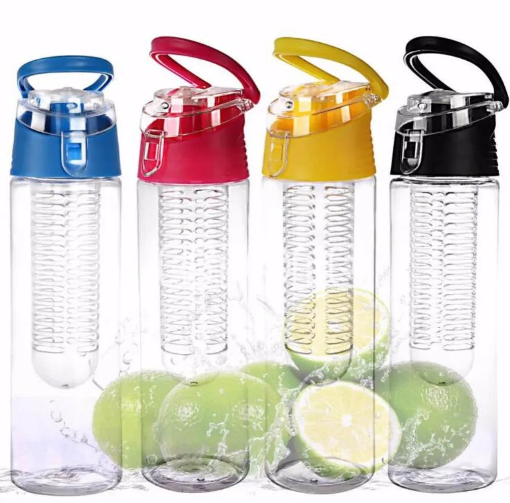 700ML Sports Lemon Juice Bottle Portable Fruit Infusing Infuser Water Bottle  Camping Travel Bottles