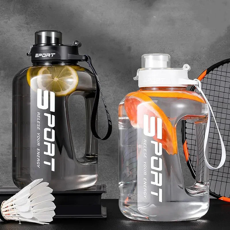 1.7, 2.5Liter Sport Water Bottle With Straw Drict Drinking Two Ways Portable Exercise Outdoor  Fitness Travel Kettle BPA Free