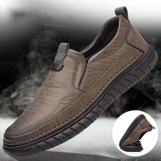 High Quality Outdoor Comfortable Fashion Soft Classic Driving Non-slip Flats Moccasin Handmade Men Cowhide Leather Casual Shoes