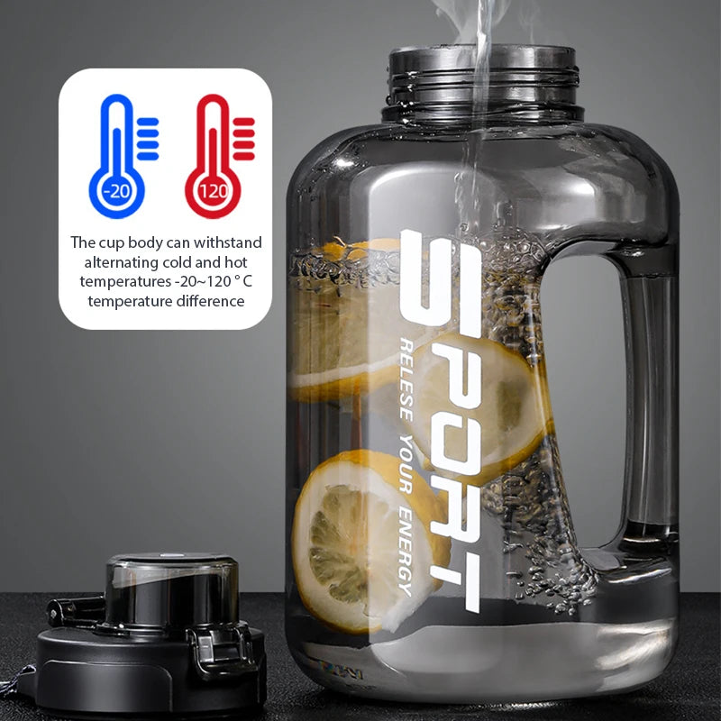 1.2L/1.7L/2.5L Sports Water Bottle Travel Kettle Large Fitness Gym Portable Capacity with Straw Leakage-Proof Cup Drinkware